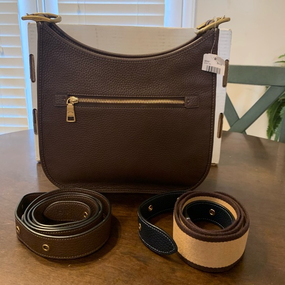 Coach Emery Dark Teak Leather Crossbody with Two Straps, NWT - Picture 2 of 5